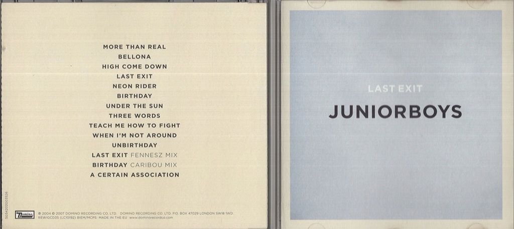 Junior Boys - Last Exit - CD