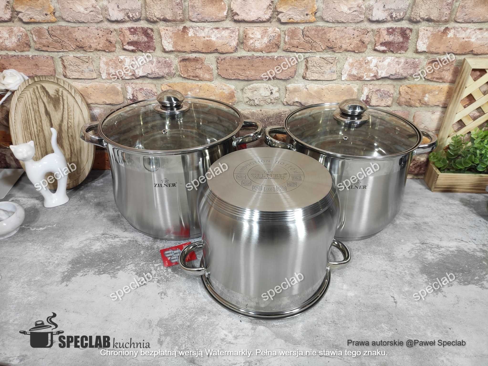 Zestaw garnków ZL-7350. Gaz, indukcja, halogen