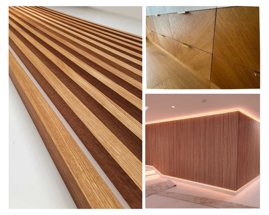 Fronty drewniane| LAMELE FORNIROWANE | Okładziny ścienne | Meble