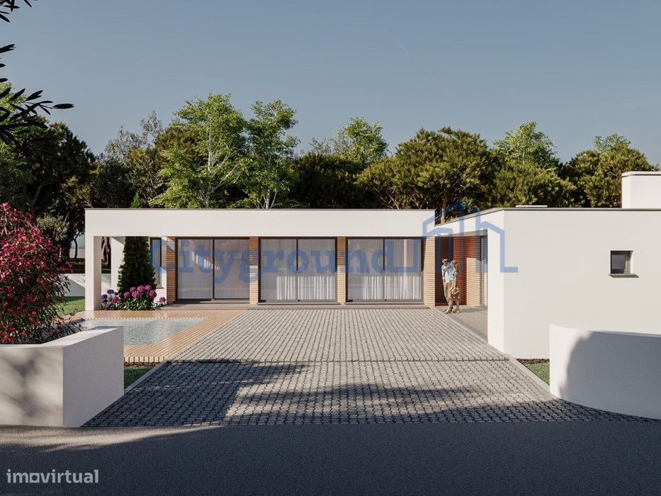 Moradia V3 térrea com garagem e vista campo