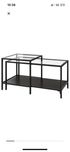 Vittsjo Ikea Stoliki 2 szt, czarnobraz/szklo 90x50