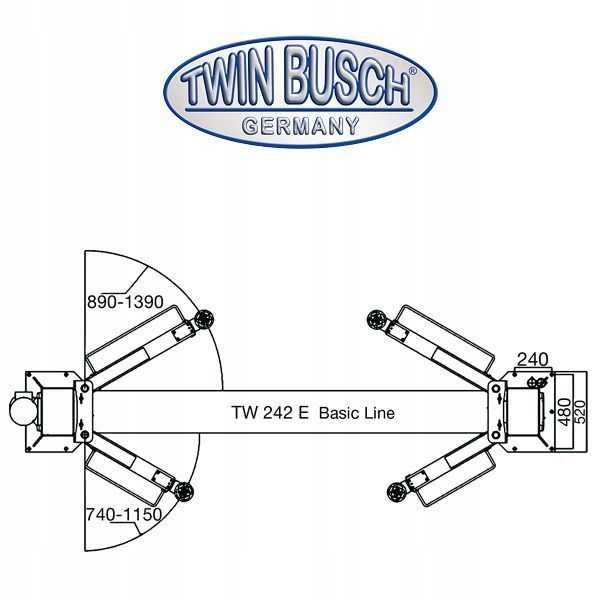 Podnośnik dwukolumnowy TWIN BUSCH TW 242E 4200KG