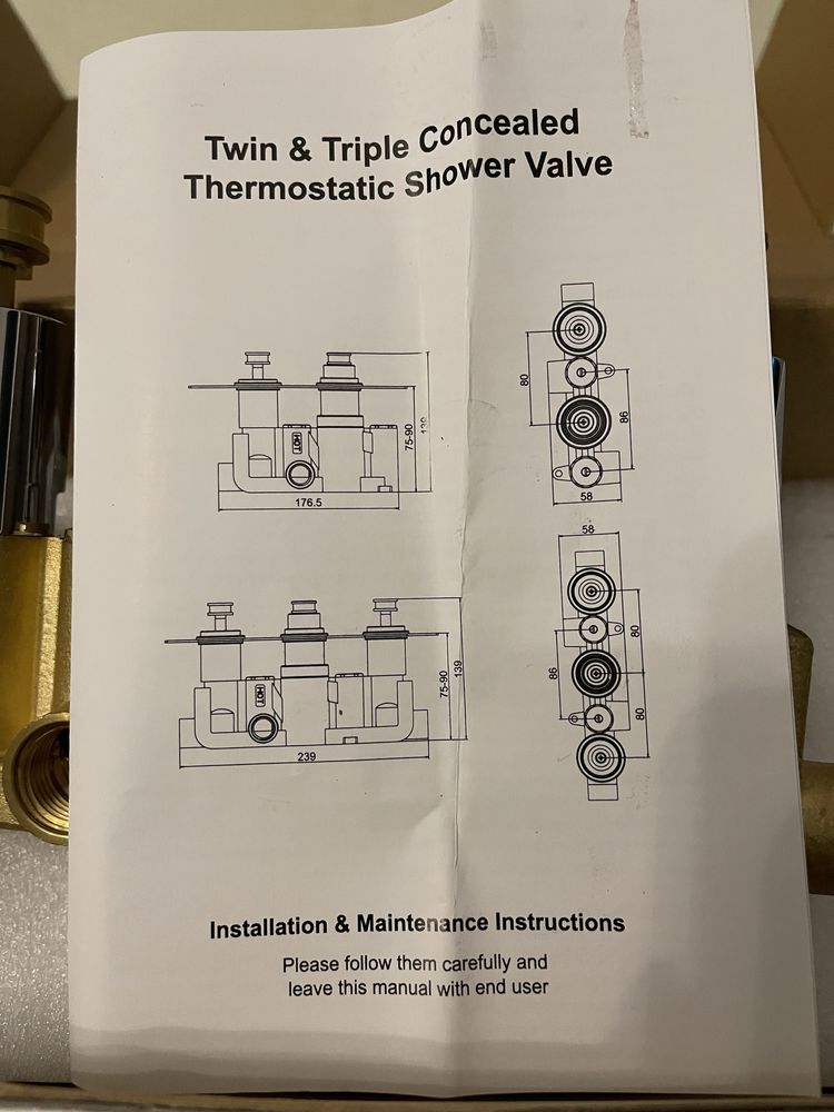 Torneira embutir termostatica, nova .