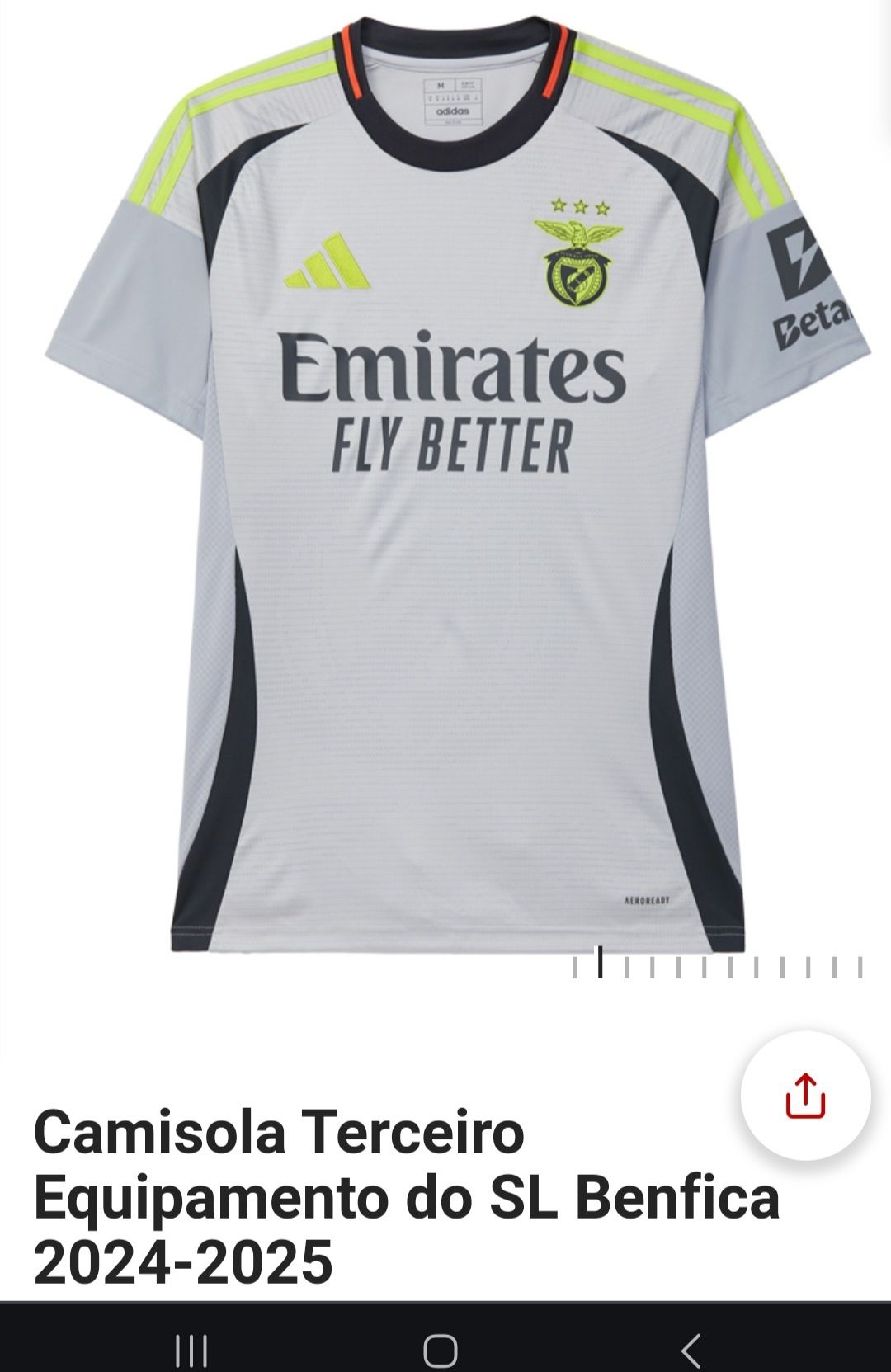 Camisola  SL Benfica 2024/2025 (nova 3xl) Di Maria