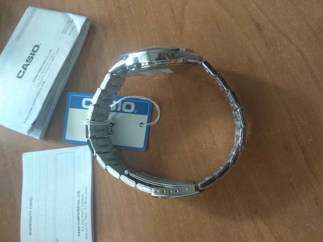 Nowy oryginalny czarny zegarek męski casio MTP-1381G-1AV z bransoletą