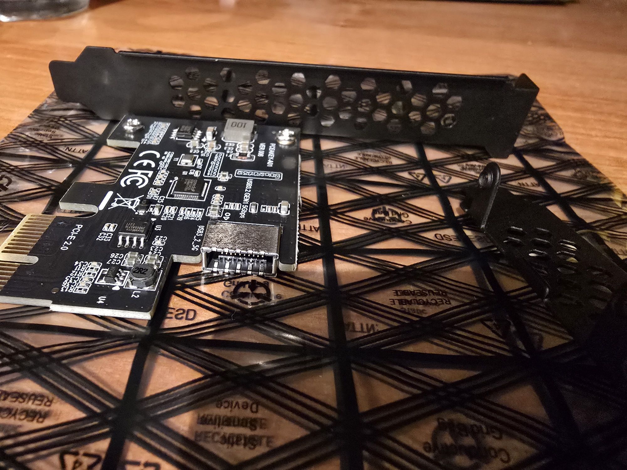 Adapter PCI-E do usb-c typ F przedni panel obudowy