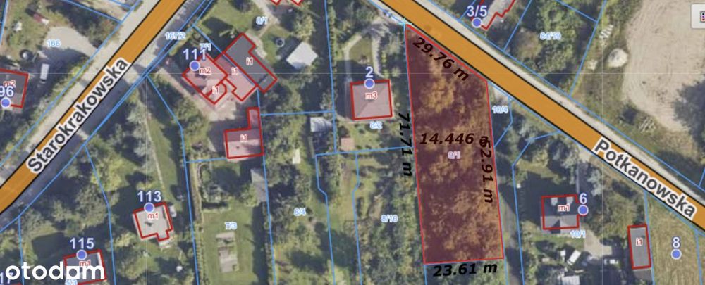 Działka pod zabudowę - ulica Potkanowska Radom