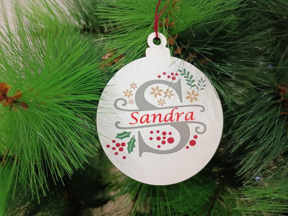 Pendente Bola Natal Nome