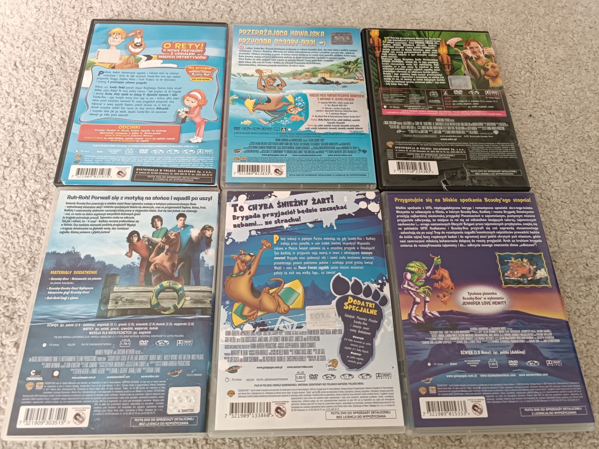 Scooby Doo DVD PL (6 filmów)
