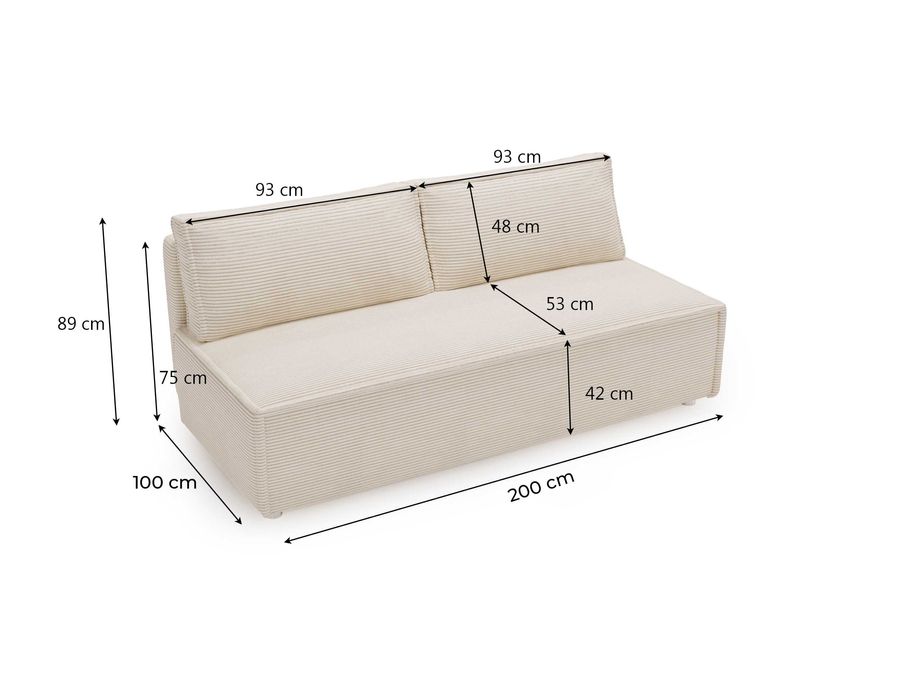 Sofa Kanapa LUNA z funkcją spania Poso