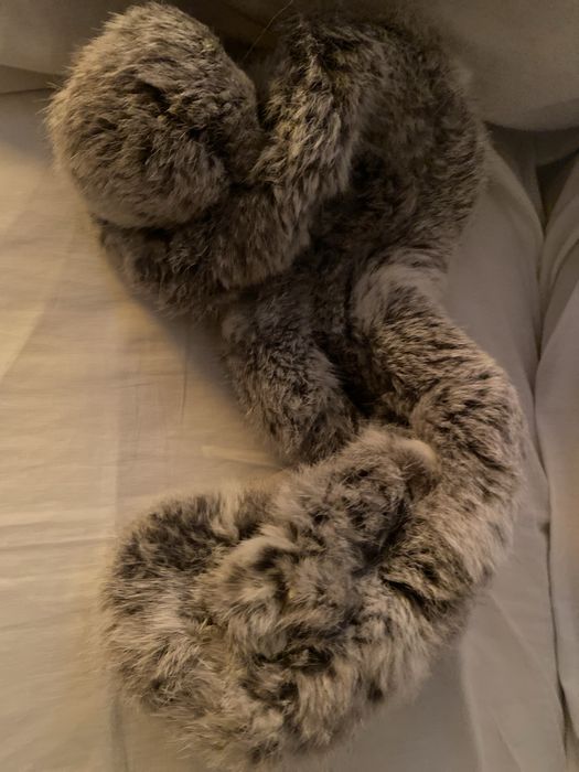 Gola de pele de coelho