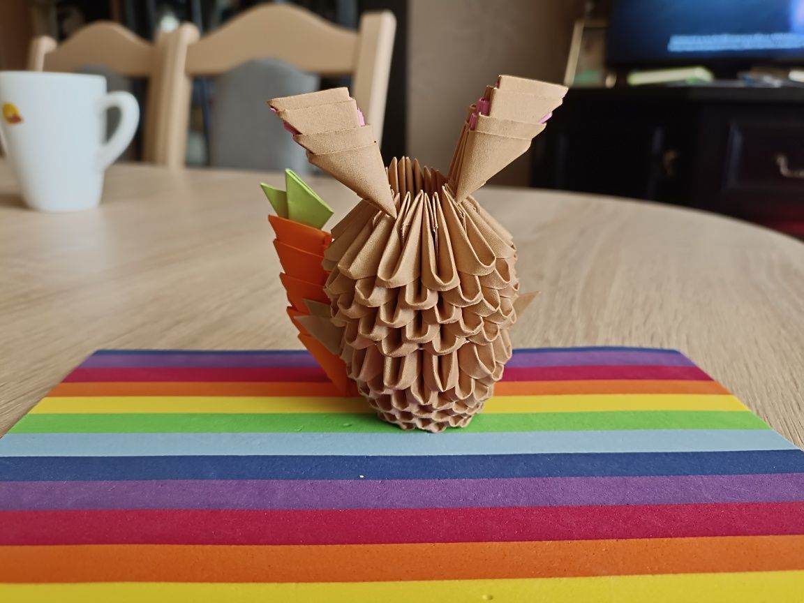 Królik Wielkanocny Origami Modułowe 3D