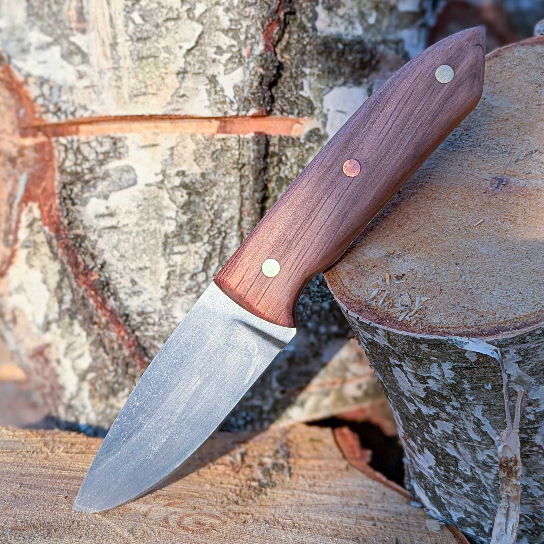 Nóż myśliwski survivalowy ręcznie robiony custom knife pochewka | D2