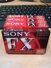 Kaseta magnetofonowa SONY FX Normal Position 60min, nowa - 4szt.