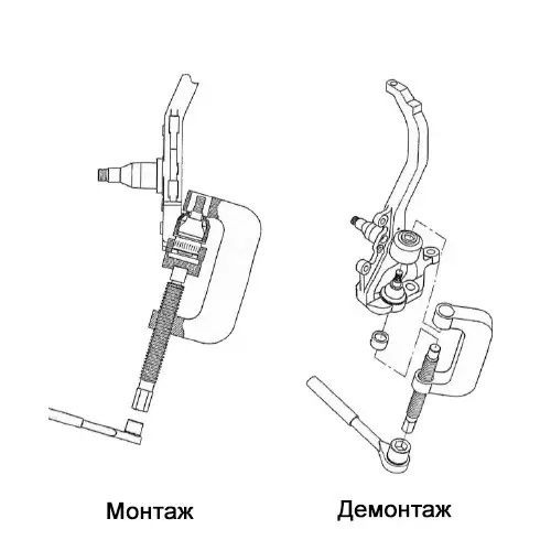 Знімач кульових опор Mercedes ( MB W211, W220, W230)