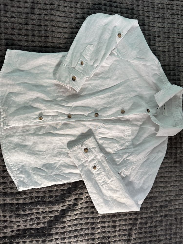 Biala koszula lniana  reserved
