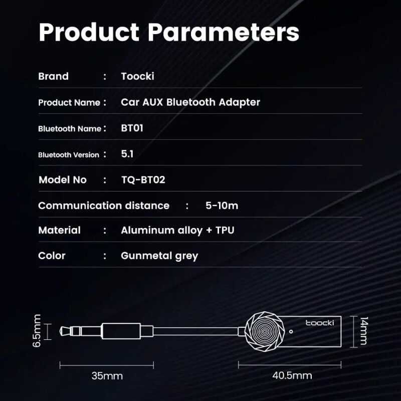 Adapter Bluetooth AUX mini-jack 3.5mm zasilanie USB - Audio z Telefonu