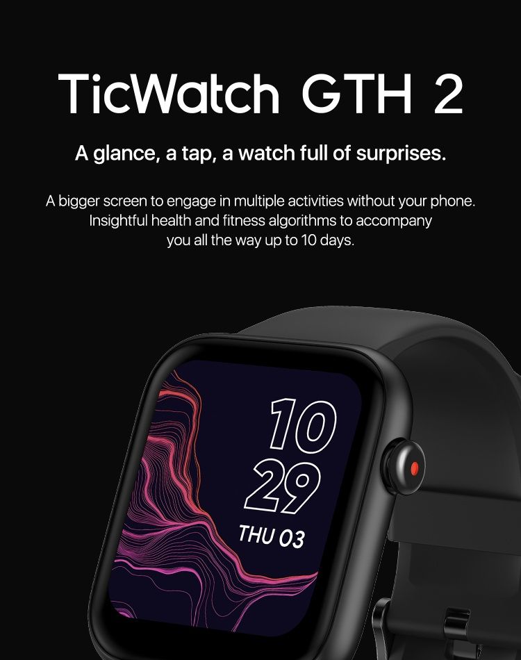 Ticwatch GTH 2 black