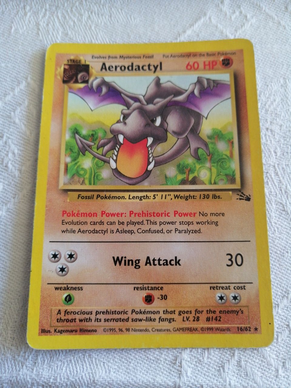 Carta pokemon Aerodactyl 16 / 62