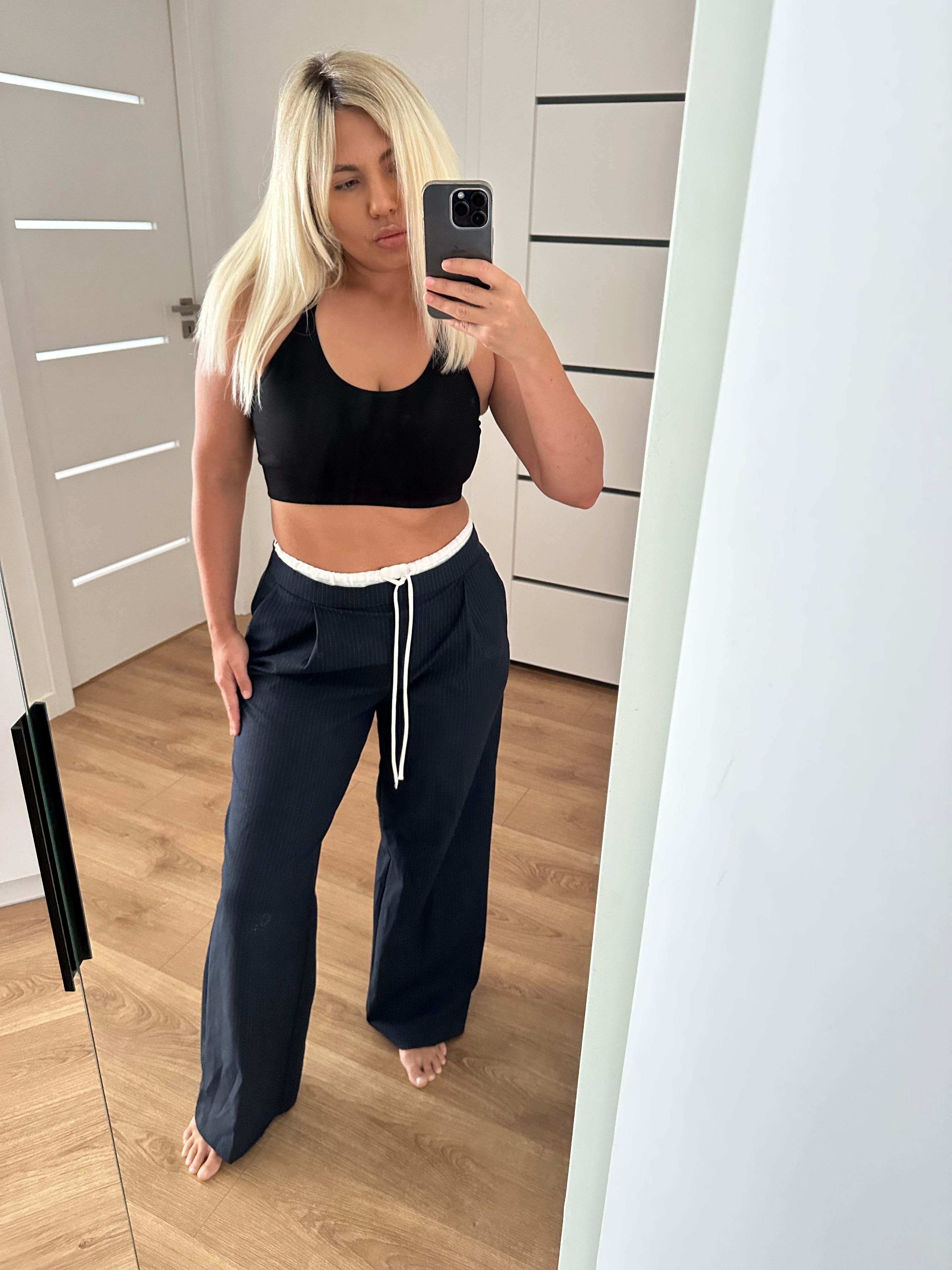 spodnie zara w paski