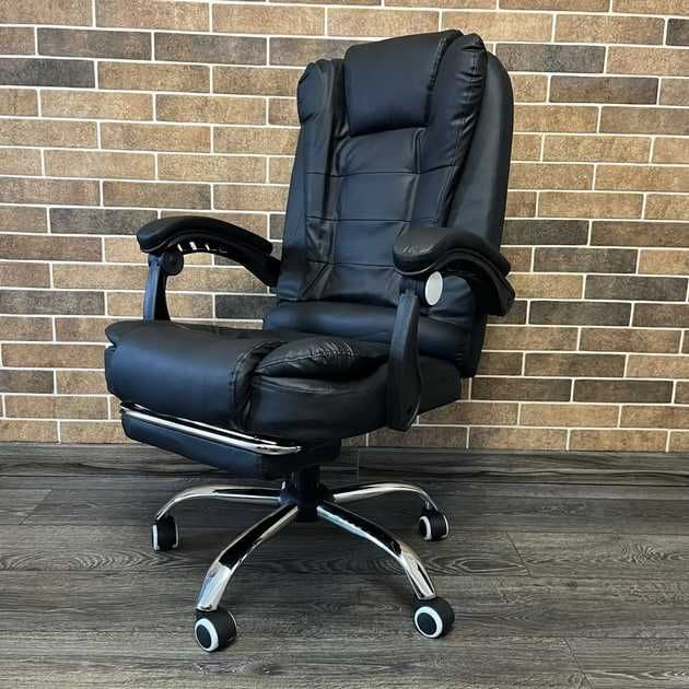 Офісне крісло з підставкою для ніг BOSS НОВЕ |комп’ютерне , екошкіра