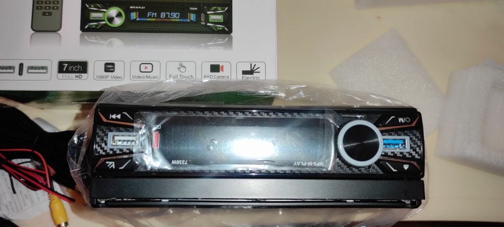 Автомагнітола 1 DIN CML-PLAY 7230W | HD 7" 16:9 висувний, 720P, MicroS