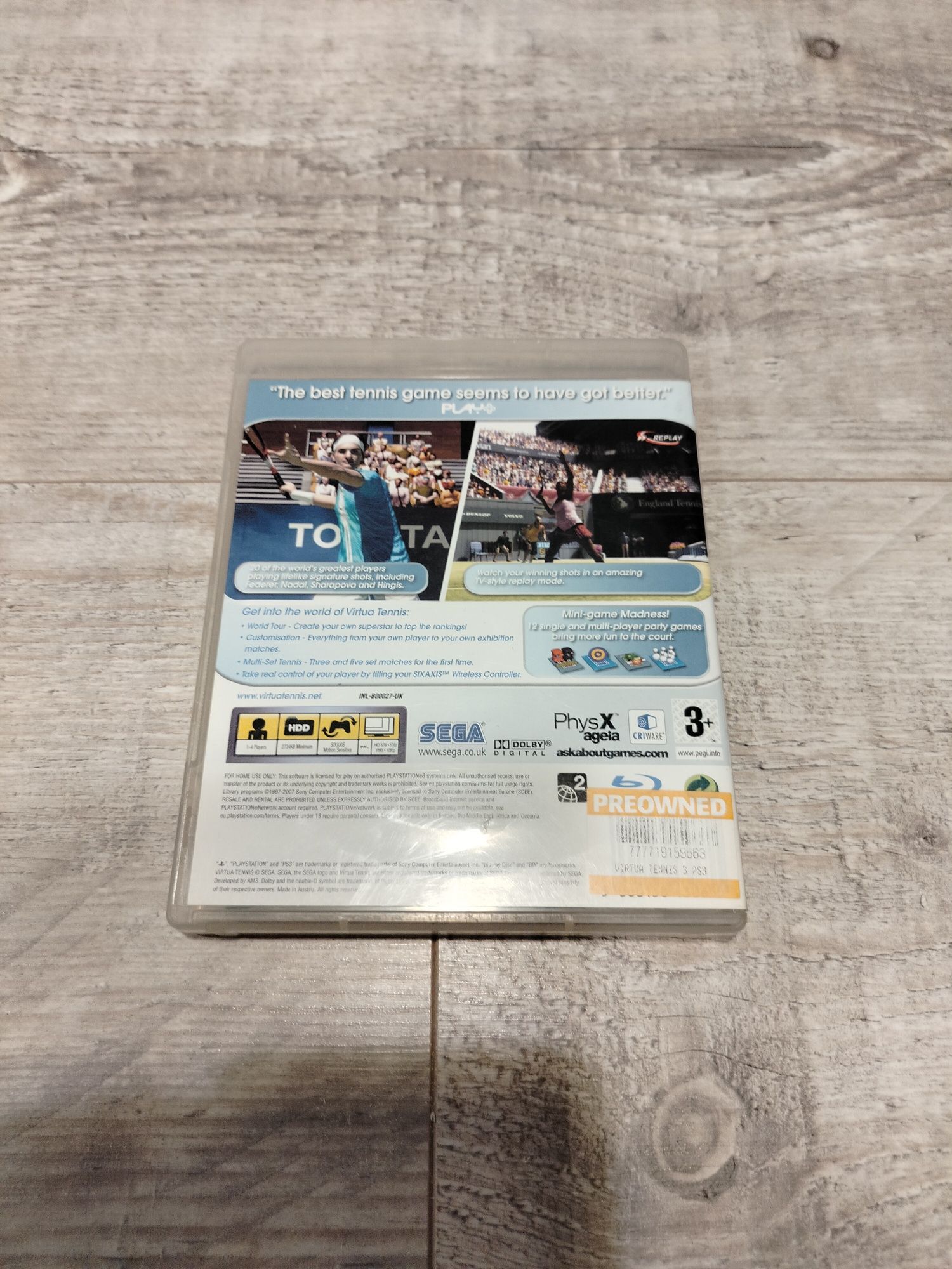 Gra virtua tennis 3 ps3