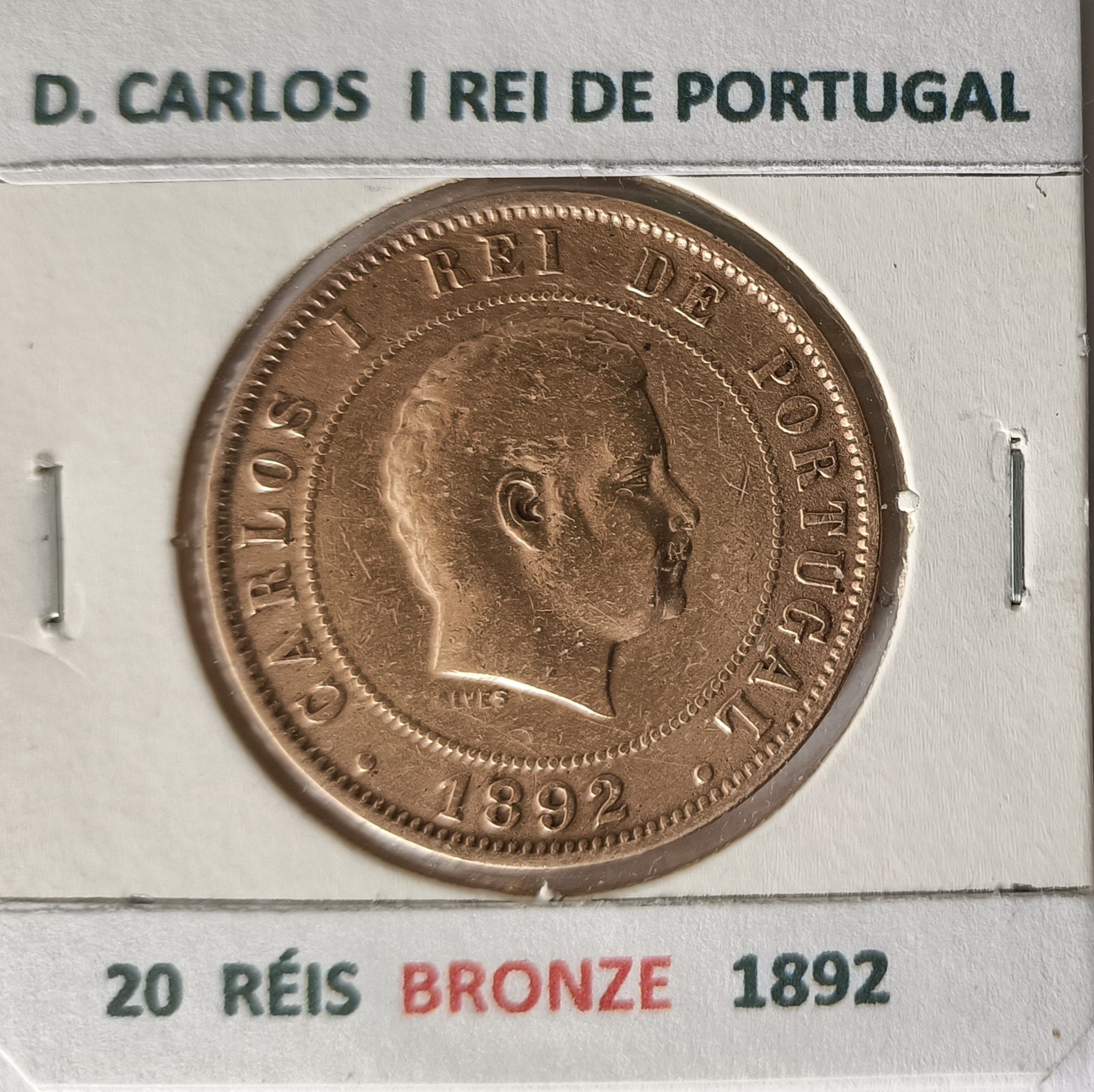 Moedas de 20 réis da Monarquia Portuguesa " BRONZE "