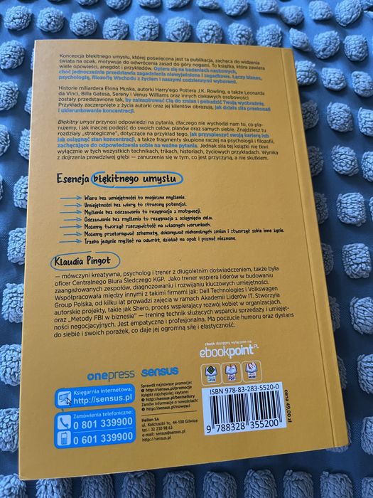 Błękitny umysł Klaudia Pingot książka