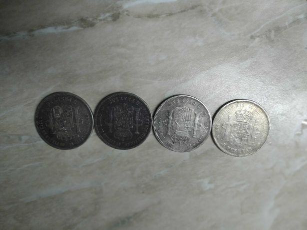 5 песет монета
1875 рік