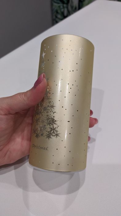 Złota lampka świąteczna choinka LED Merry Christmas nowa