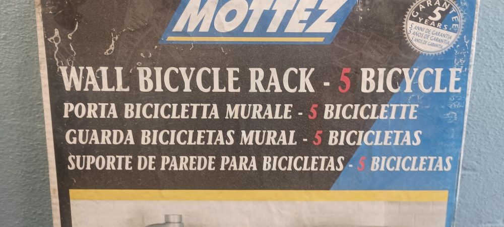 Suporte ("premium" MOTTEZ )de bicicletas NOVO  (até 5  + prateleira )