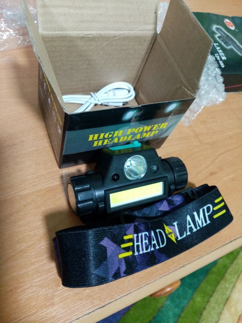 Аккумуляторный фонарь на голову налобный лiхтарь налобный Sensor