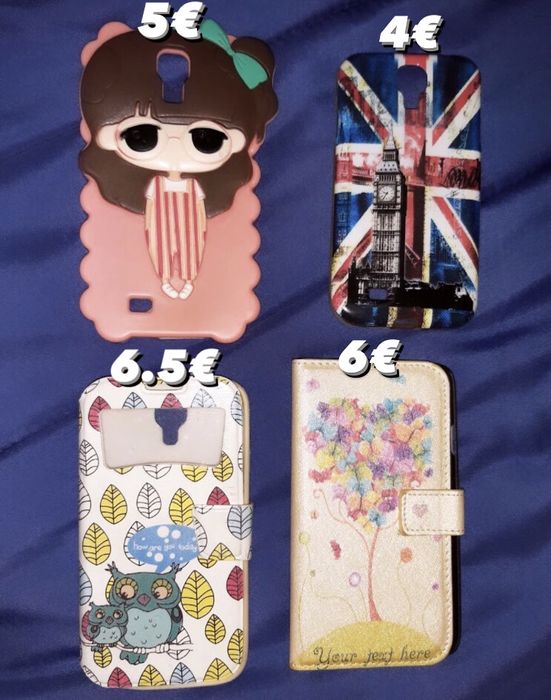 Capas para telemóvel Samsung S4.