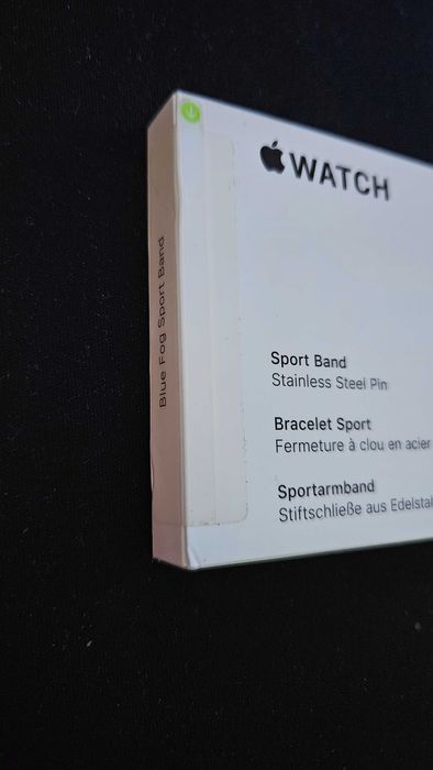 NOWY pasek APPLE WATCH 45 mm BŁĘKITNY (Blue Fog Sport Band)