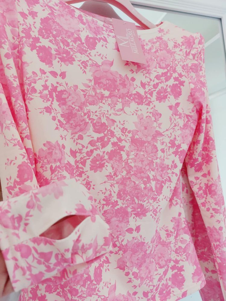 Piękna bluzka Milagro w kwiaty dopasowana poduszki milutka butik uni