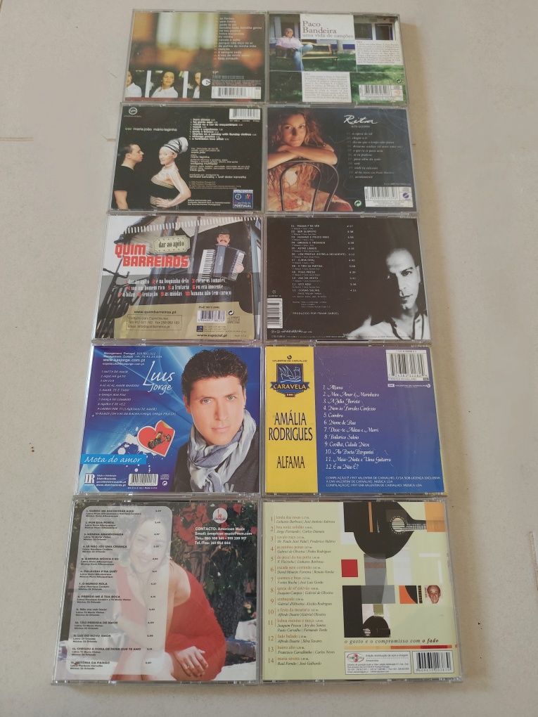Lote de 10 CDs de Musica Ligeira Portuguesa