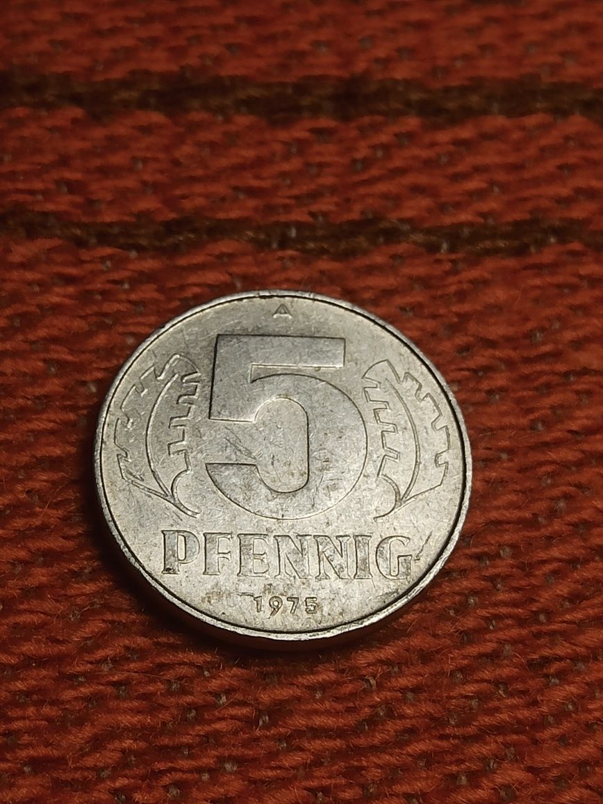 Moneta 5 Pfennig Niemcy 1975 r.
