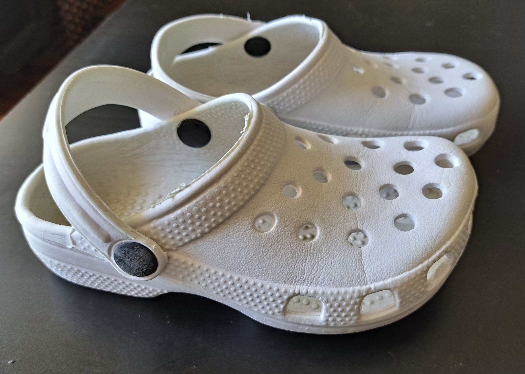 035. Buciki typu crocs białe rozm 30 klapki sandałki