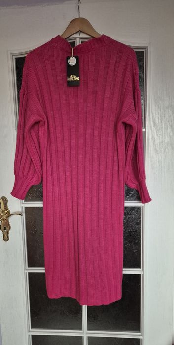 Nowa gruba sukienka sweterkowa midi zima