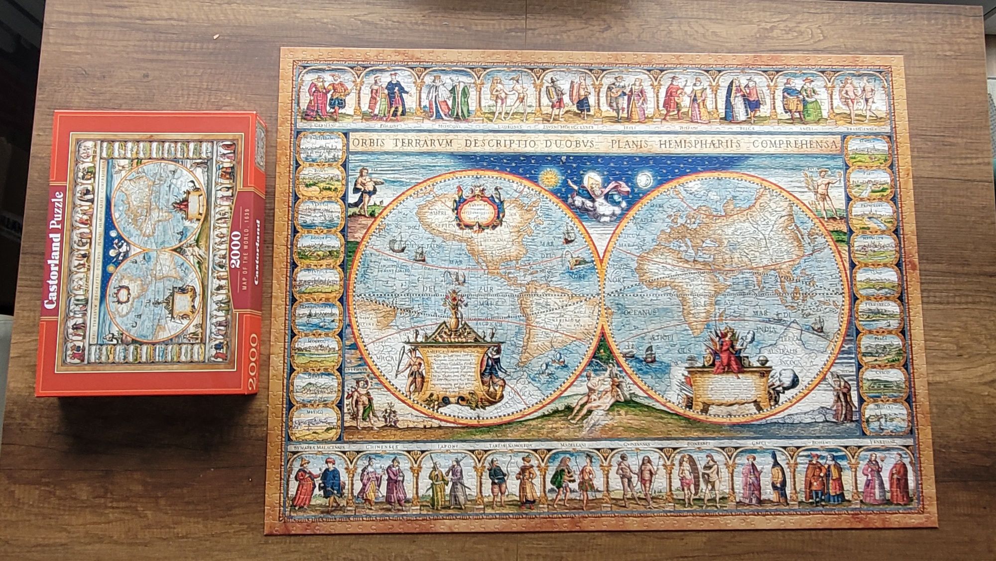Puzzle 2000 elementów Castorland Mapa Świata