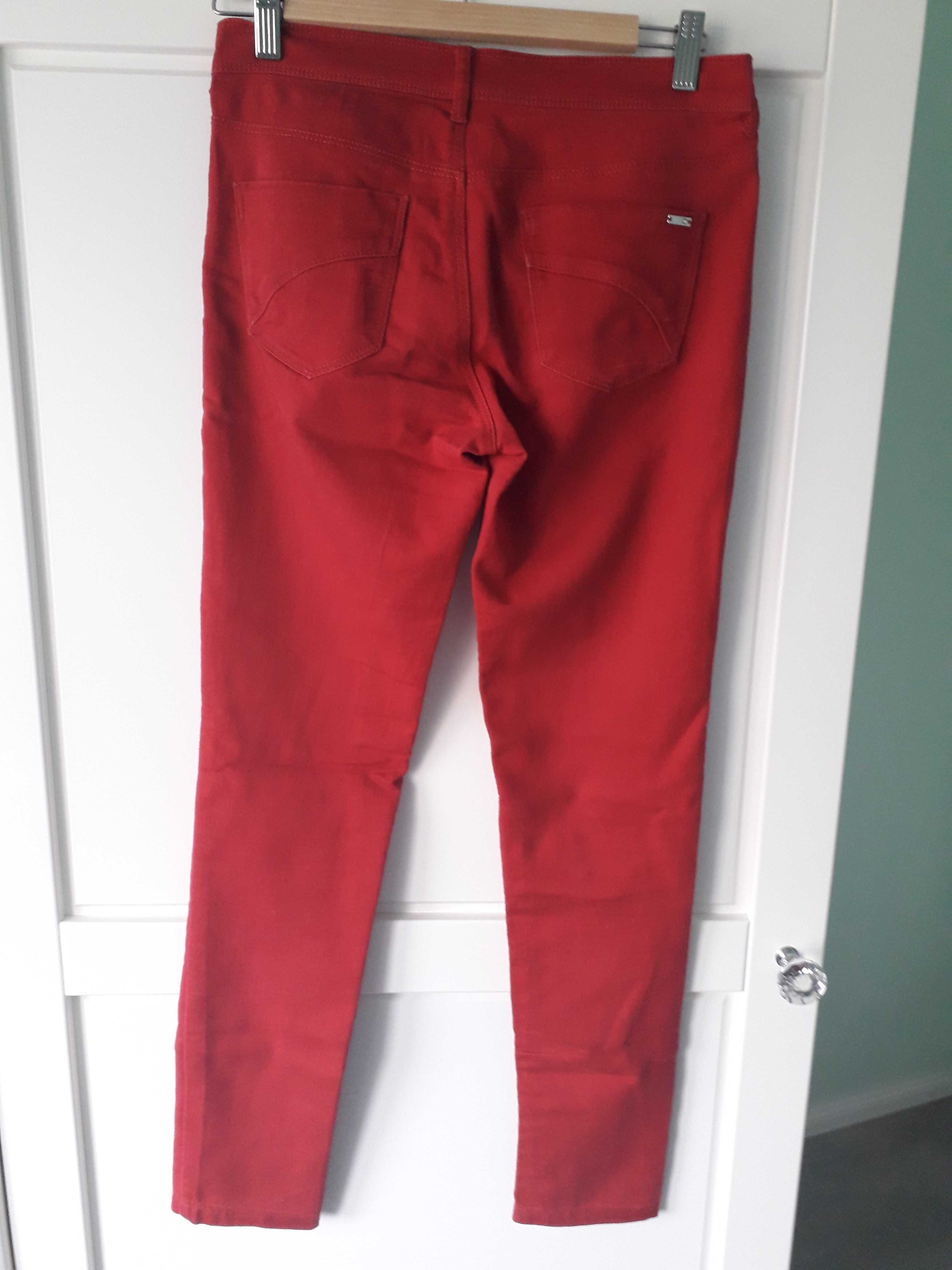 Spodnie czerwone rurki Takko Fashion r.36