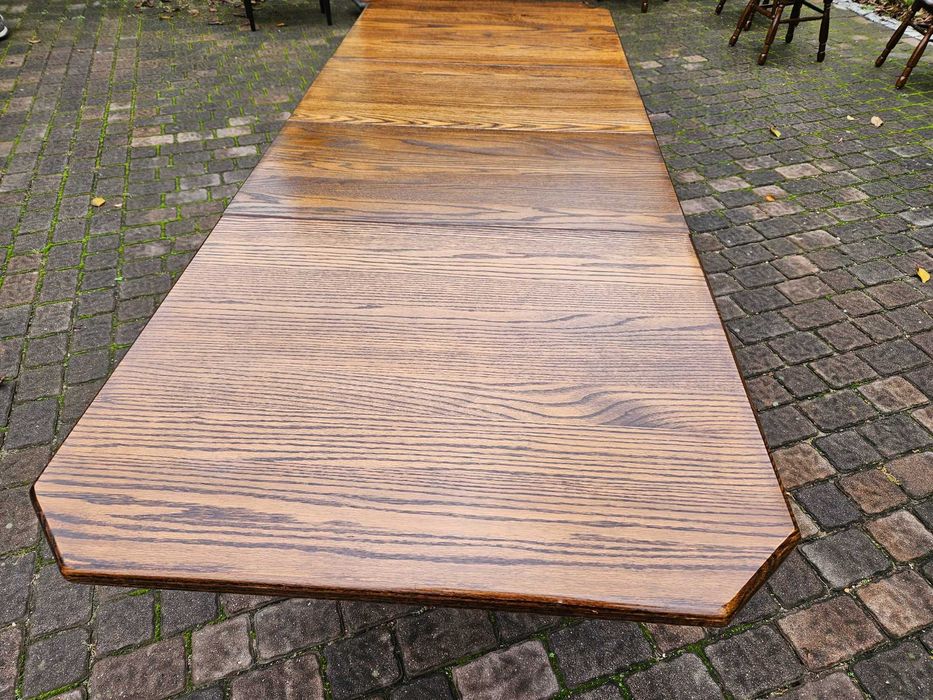 Dębowy Stolik Stół rozkładany- lite drewno po rozłożeniu dł. 232cm