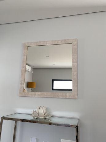 Espelho grande contemporâneo madeira (novo)
