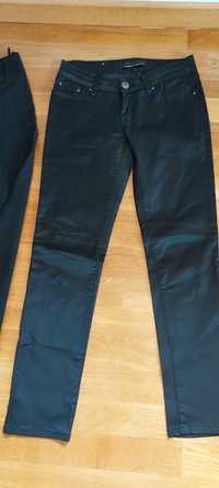 Zestaw 2 szt czarne spodnie damskie 38 M