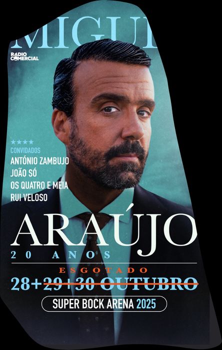 Vendo 4 bilhetes para o concerto de Miguel Araújo 20 anos