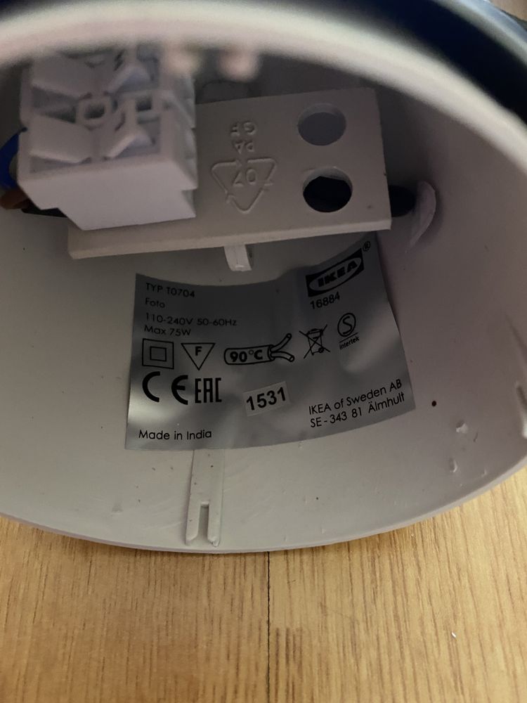 2 conjuntos cabos candeeiro (IKEA)