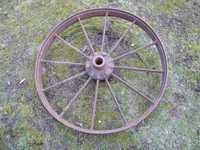 zabytkowe koło metalowe od pojazdu wojskowego 62cm nr 2