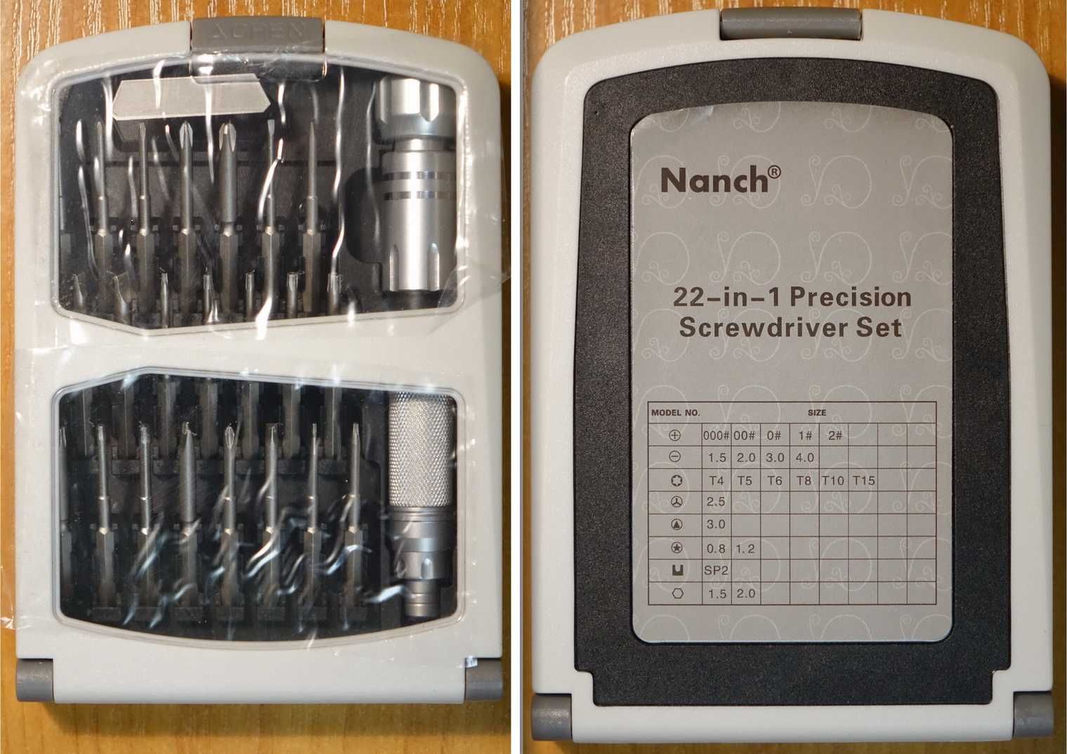 Набір викруток 22в1 NANCH Tools, Викрутка + 22 Біти S2 сталь HRC 58-62