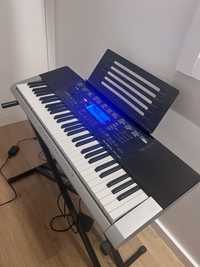 Teclado + pedal + base + suporte + capa | modelo Casio CTK-4400